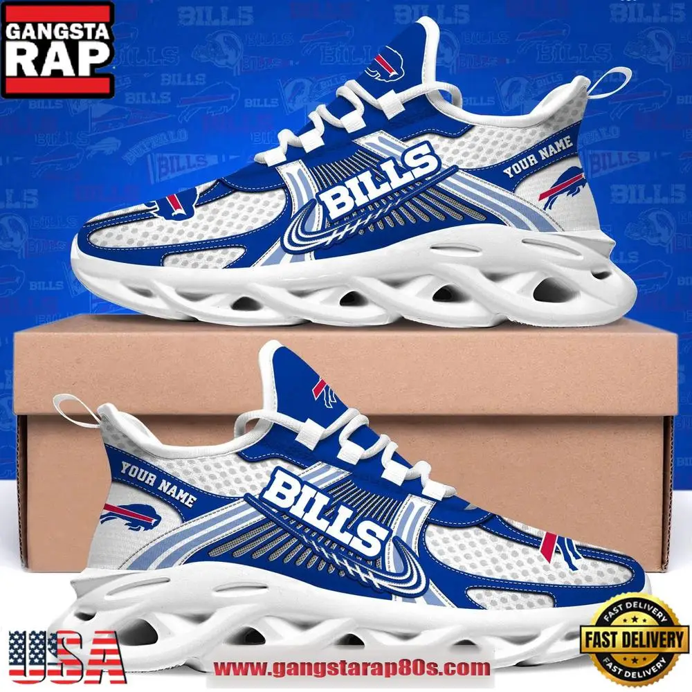 Buffalo Bills Custom Name Clunky Sneaker Max Soul Shoes