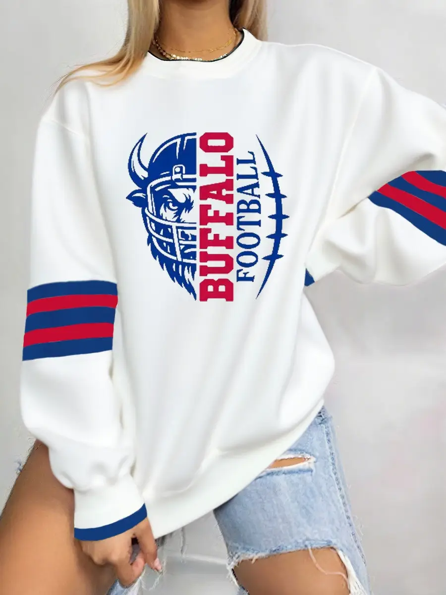 Buffalo Bills Football Sweatshirt Buffalo Football Clothes Merch For Game Day Fans