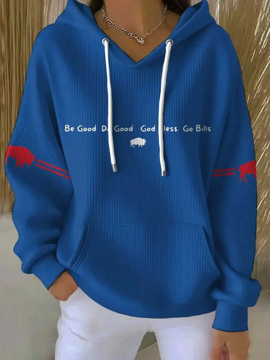Buffalo Bills Hoodie Women's Be Good Do Good God Bless Go Bills Hoodie Gifts For Bills Fans