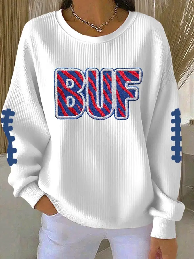 Buffalo Bills Merch BUF Sweatshirt Game Day Football Apparel Gifts For Women Buffalo Bills Merch BUF Sweatshirt Game Day Football Apparel Gifts For Women - Image 1