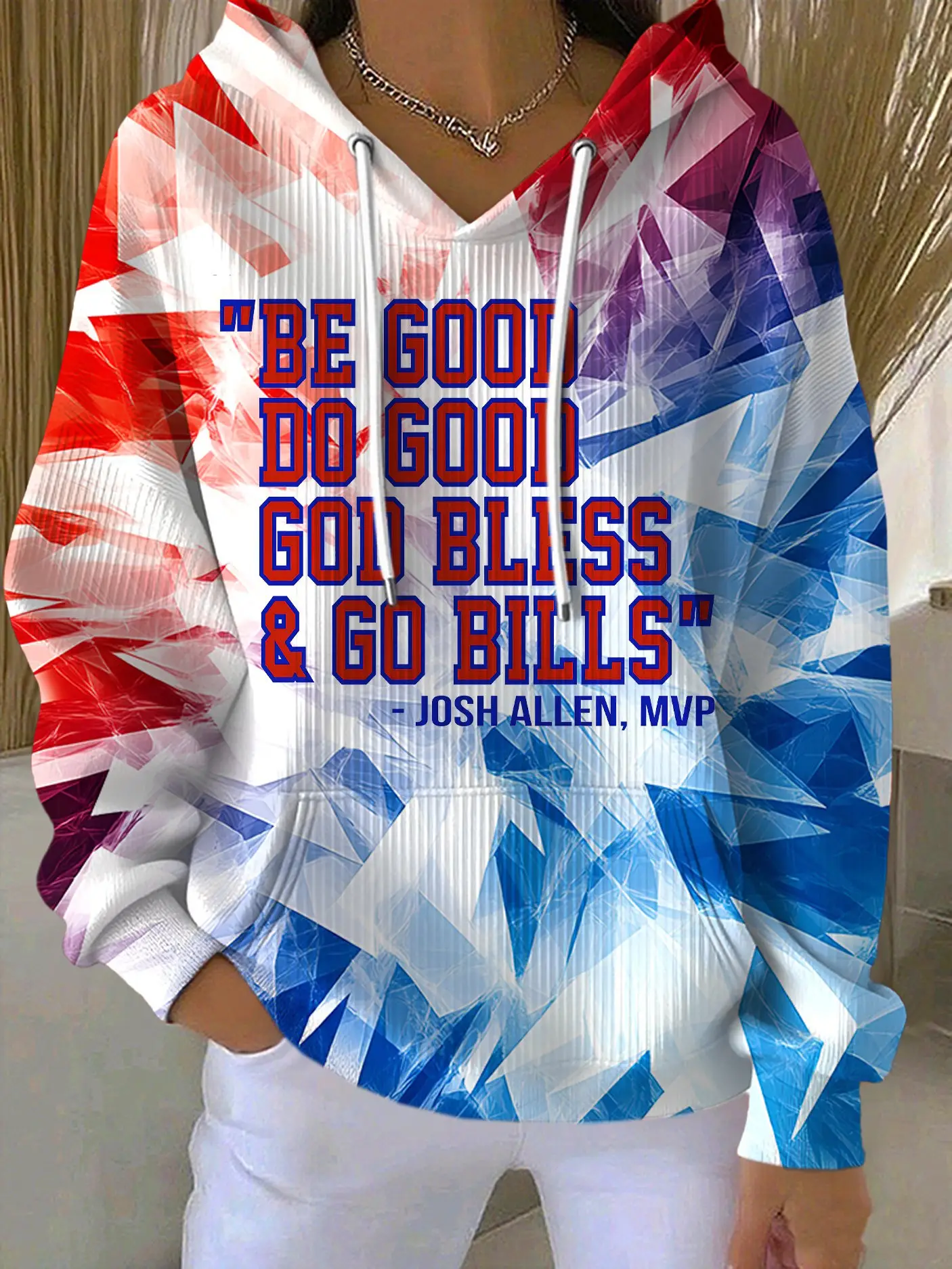 Buffalo Bills Merch Josh Allen Mvp Quote Hoodie Game Day Football Hooded Sweatshirt
