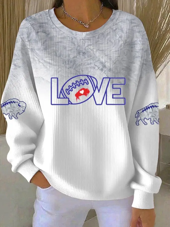 Buffalo Bills Merch Love Sweatshirt Game Day Football Sweatshirt Unique Gifts For Football Fans
