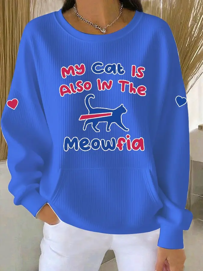 Buffalo Bills Merch My Cat Is Also In The Meowfia Sweatshirt Game Day Clothing Gifts Buffalo Bills Merch My Cat Is Also In The Meowfia Sweatshirt Game Day Clothing Gifts - Image 1