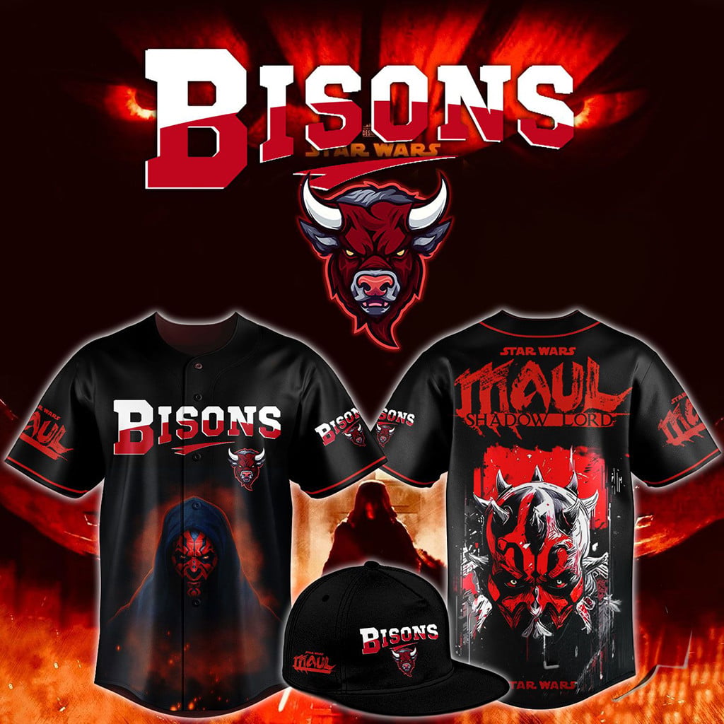 Buffalo Bisons X Star Wars Darth Maul Shadow Lord Baseball Jersey 2026 Bisons Merch Fan Gifts