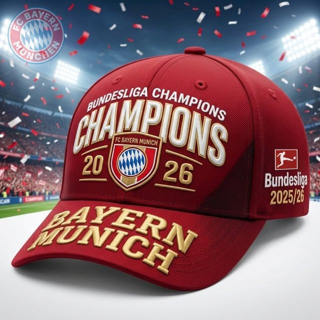 Bundesliga Champion 2026 Dad Hat FC Bayern Munchen Baseball Cap Gift For Men