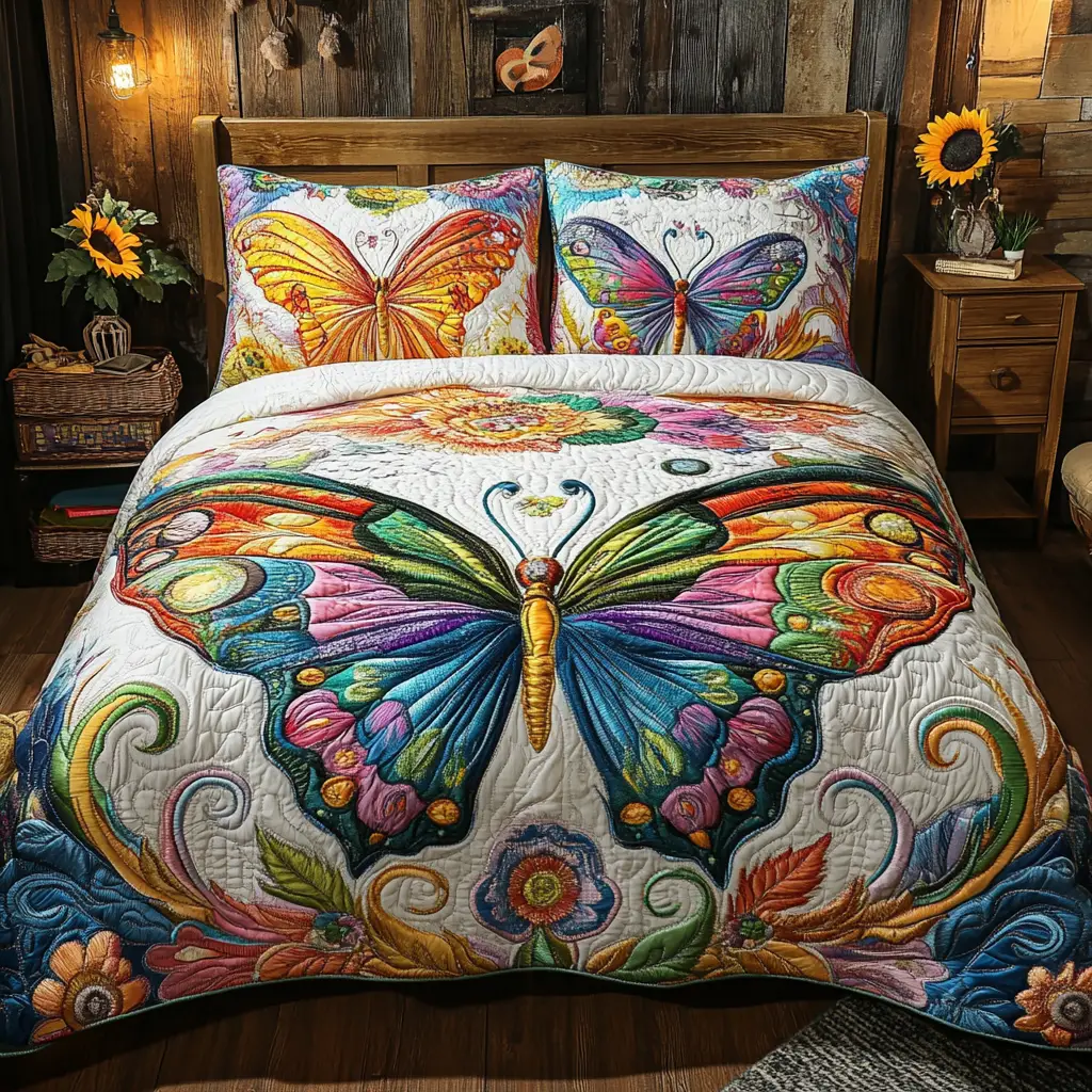 Butterfly Bliss Quilted Bedding Set Bedroom Decor Ideas Butterfly Birthday Gift Ideas Butterfly Bliss Quilted Bedding Set Bedroom Decor Ideas Butterfly Birthday Gift Ideas - Image 1
