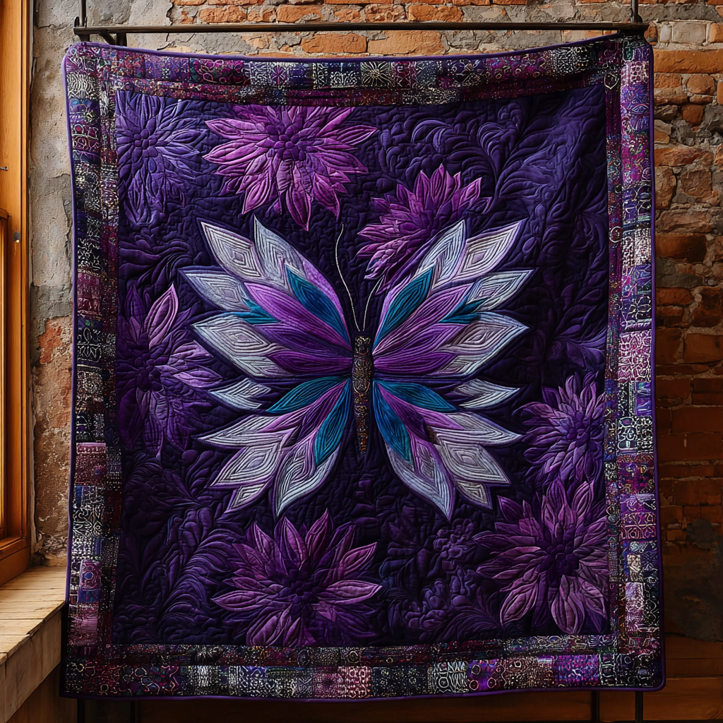 Butterfly Breeze Quilted Blanket Bed Christmas Decor Gift Items For Elephant Lovers