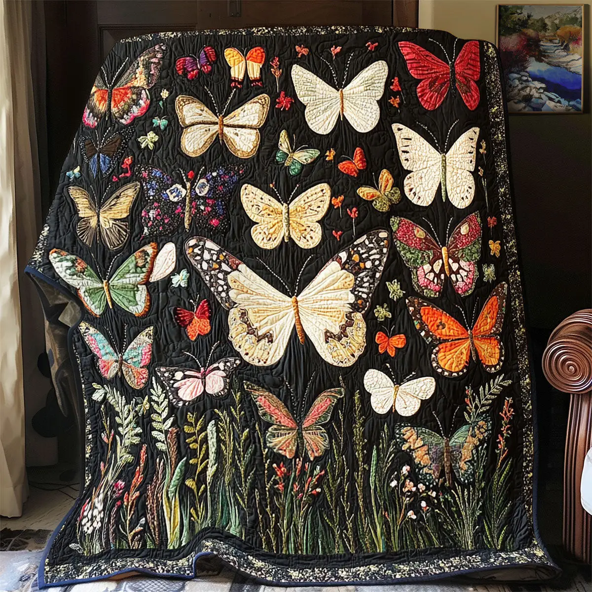 Butterfly Garden Quilt Blankets Best Throw Blanket Perfect Mother' Day Gifts