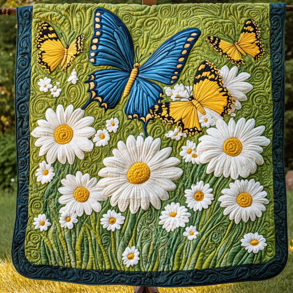 Butterfly Garden Quilted Blanket Nice Throw Blanket Cool Gifts For Butterfly Lovers Butterfly Garden Quilted Blanket Nice Throw Blanket Cool Gifts For Butterfly Lovers - Image 1
