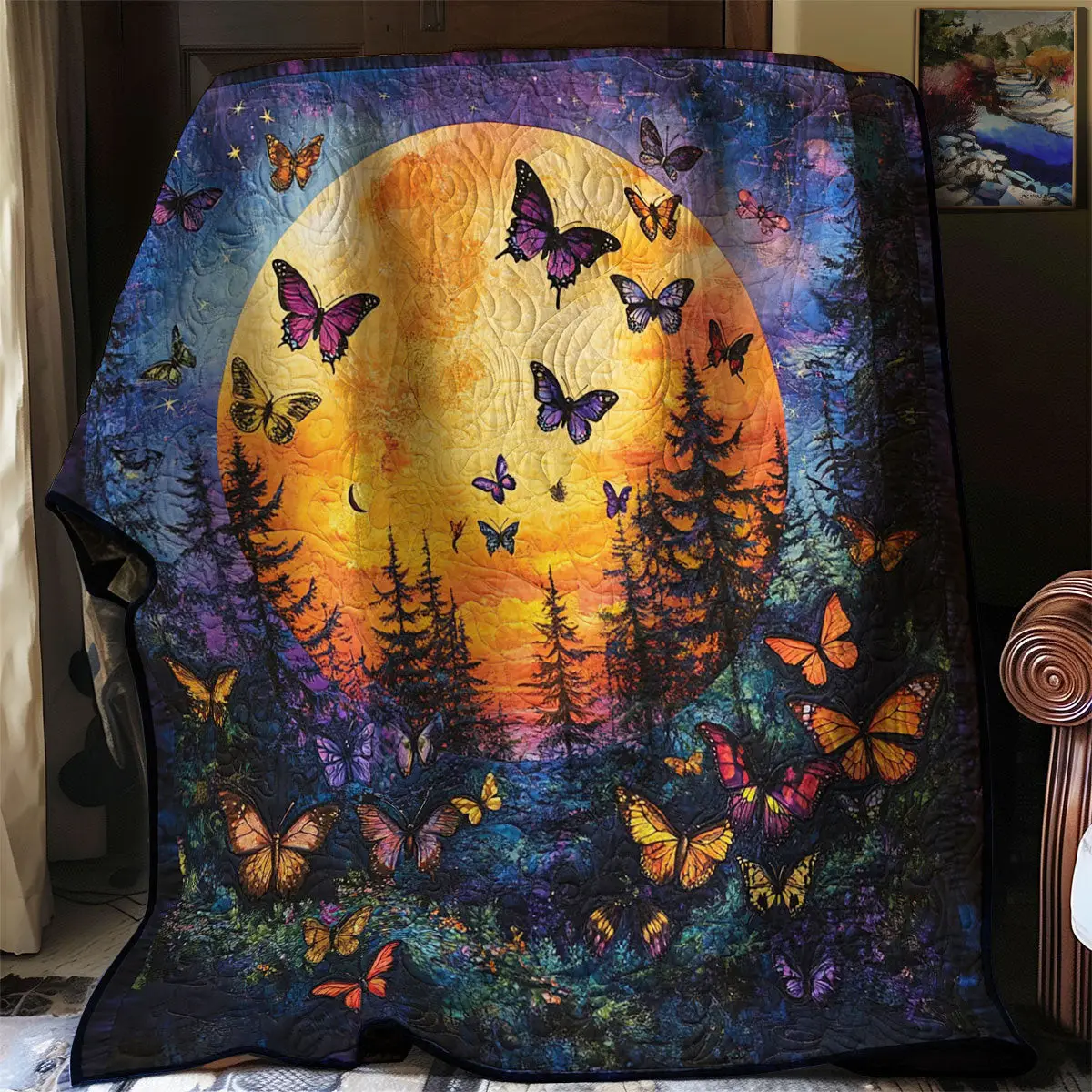 Butterfly Sunset Quilt Throws And Blankets Mother's Day Gifts For New Moms