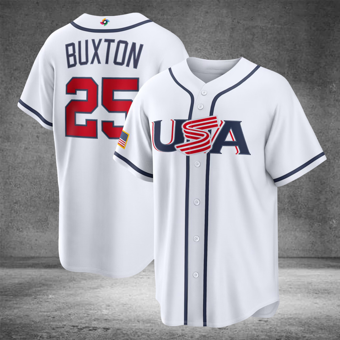 Byron Buxton USA Baseball 2026 World Baseball Classic Home Stadium Jersey WBC 2026 Apparel Ideas