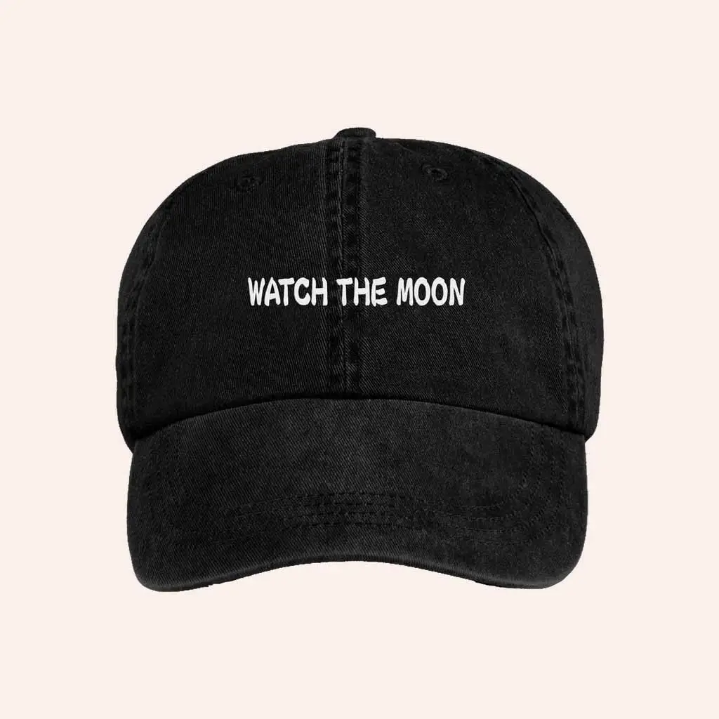 Cafune Merch Watch The Moon Hat Embroidered Unique Christmas Gift Ideas For Dad -WearandDecor