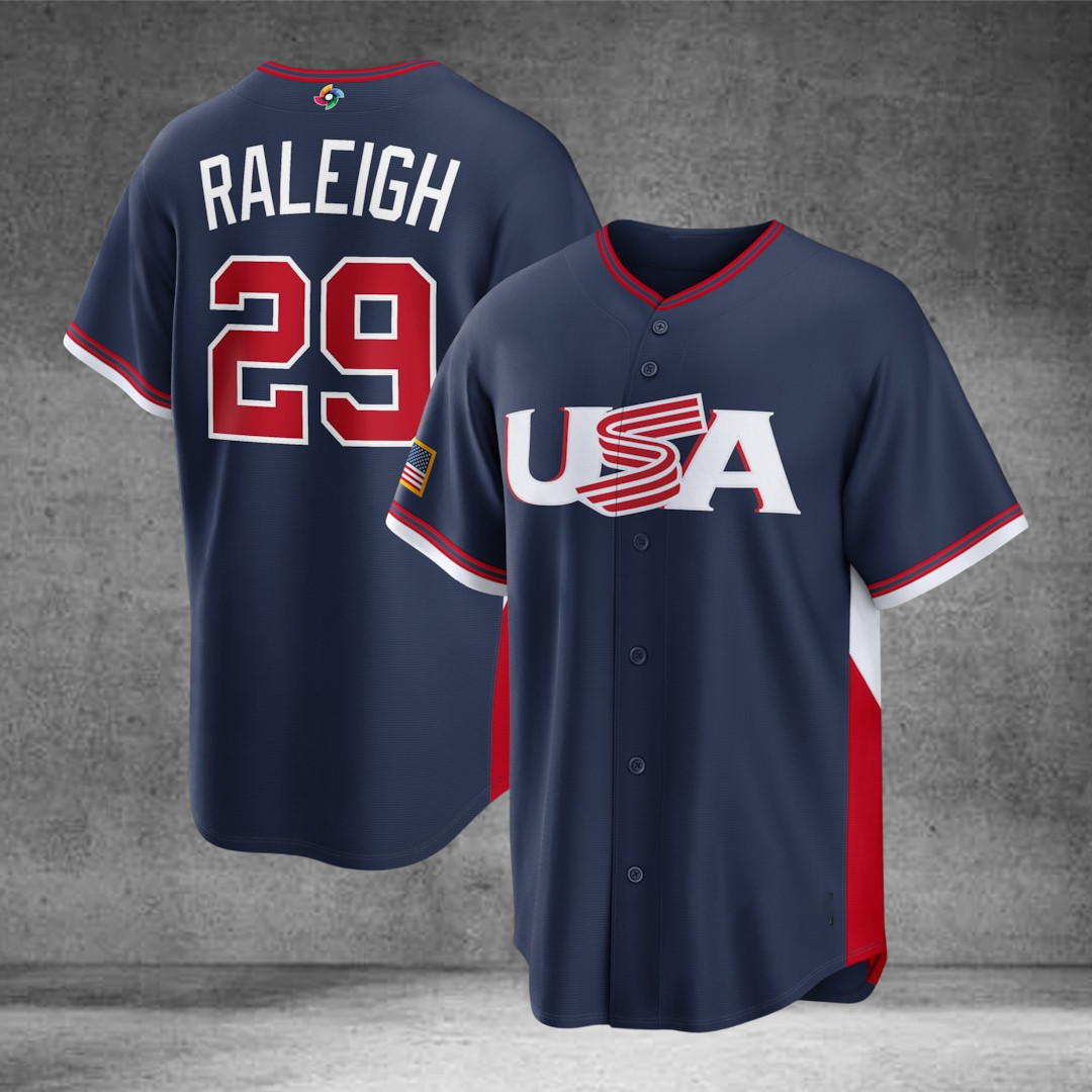 Cal Raleigh USA Baseball 2026 World Baseball Jersey WBC 2026 Merch Team USA Outfit