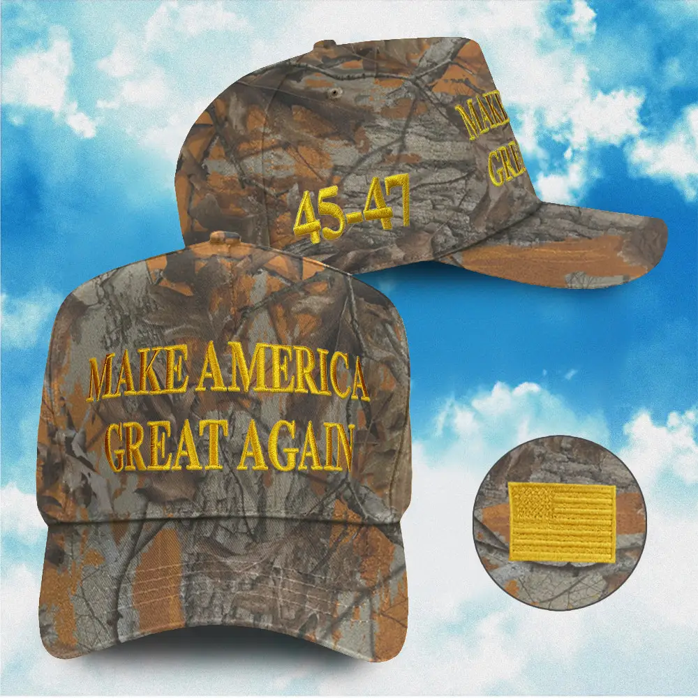 Camo 45-47 Hat Victory Triumph Black Dark Gold Hat American Gear For Proud Patriots In 2024