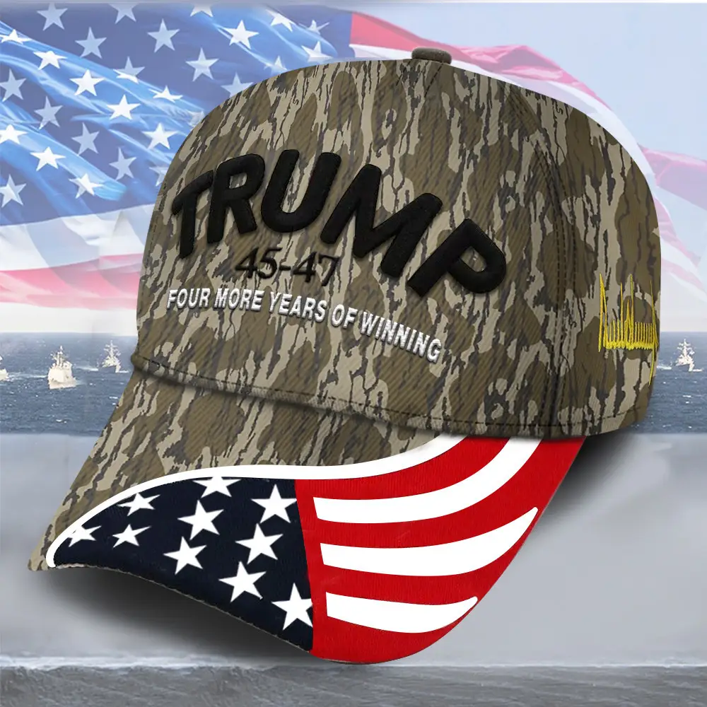 Camo Trump Victory Hat Embroidered Four More Years Of Winning 45-47 Hat Trump Won 47 Merch Camo Trump Victory Hat Embroidered Four More Years Of Winning 45-47 Hat Trump Won 47 Merch - Image 1
