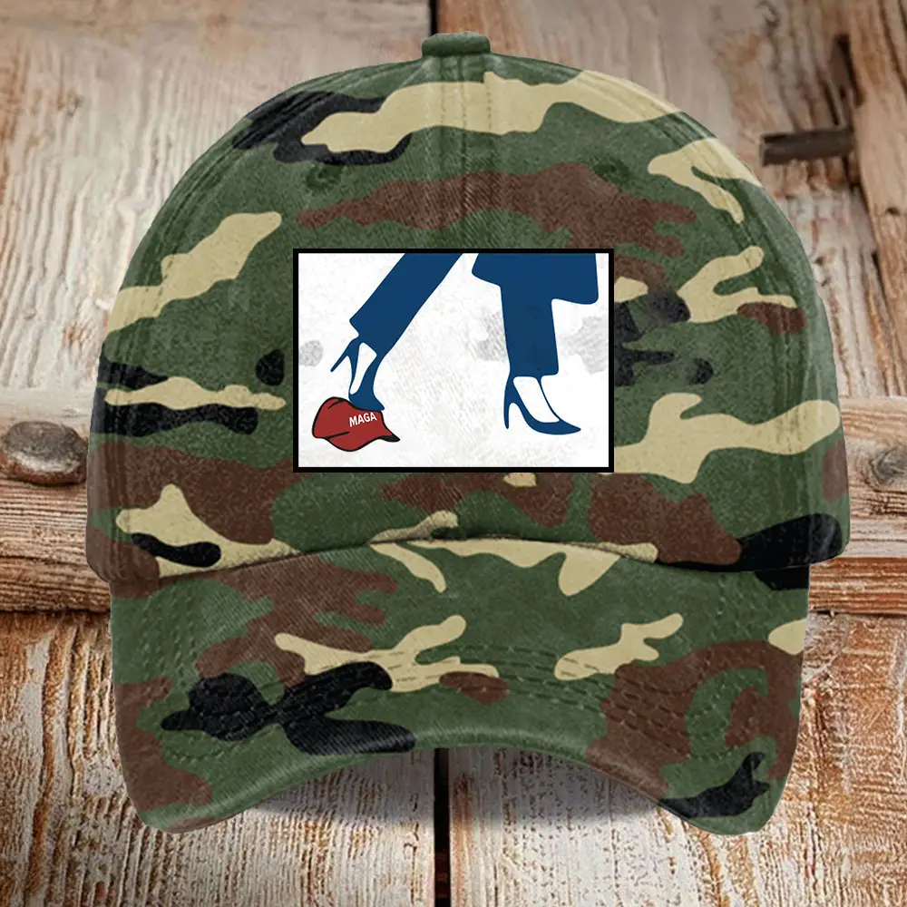 Camouflage Hat Anti Maga Vote Harris For President 2024 Cap