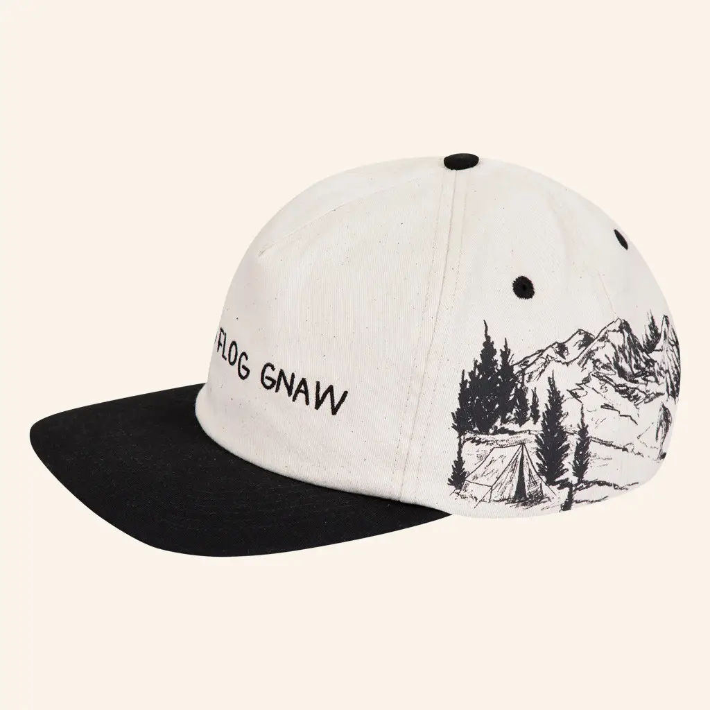 Camp Flog Gnaw Merch Mountain Snapback Hat Embroidered Matt McCormick Hat Gifts For Dad - Wear&Decor Camp Flog Gnaw Merch Mountain Snapback Hat Embroidered Matt McCormick Hat Gifts For Dad - Wear&Decor - Image 1
