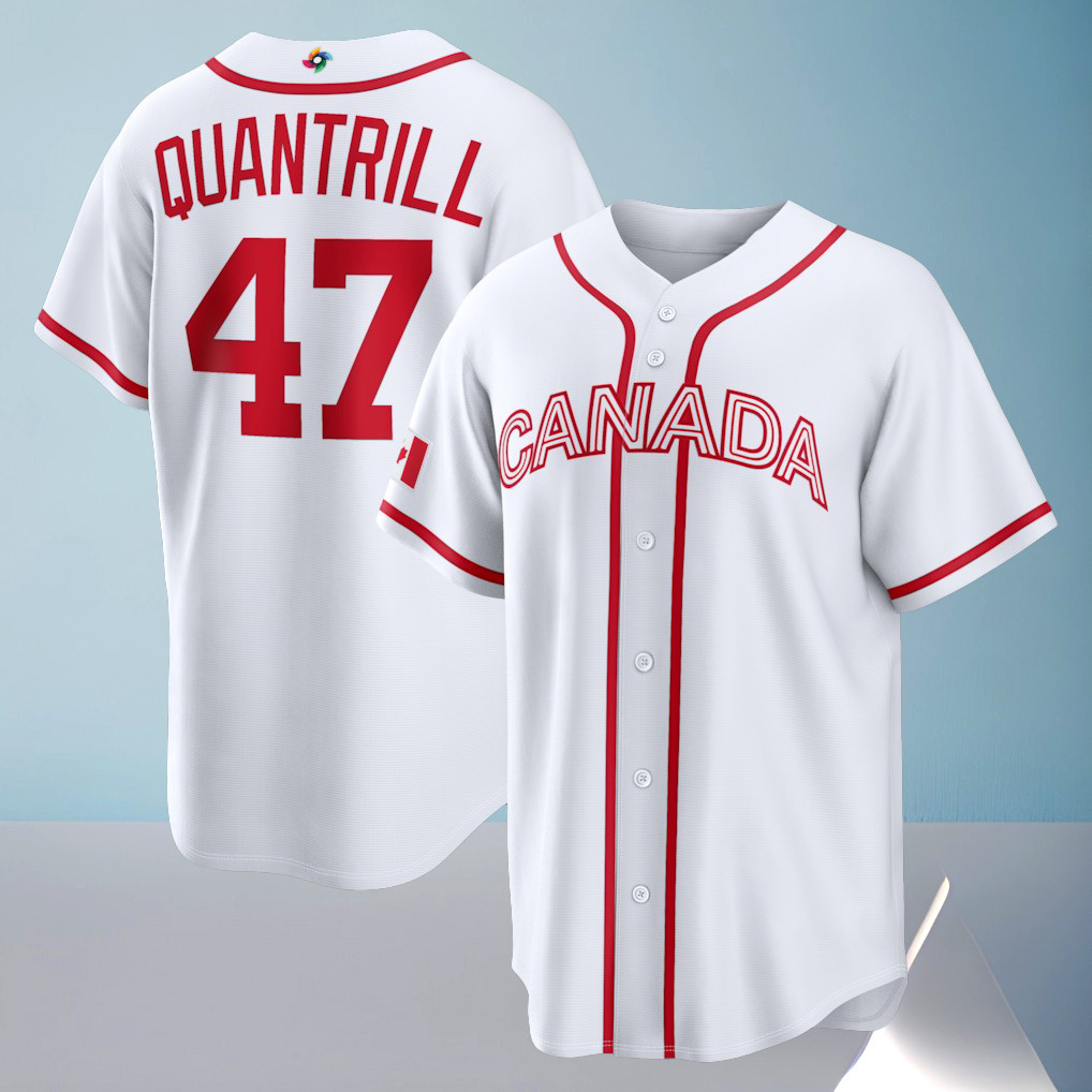 Canada Baseball Cal Quantrill Jersey Shirt 2026 World Baseball Classic Home Stadium Clothes