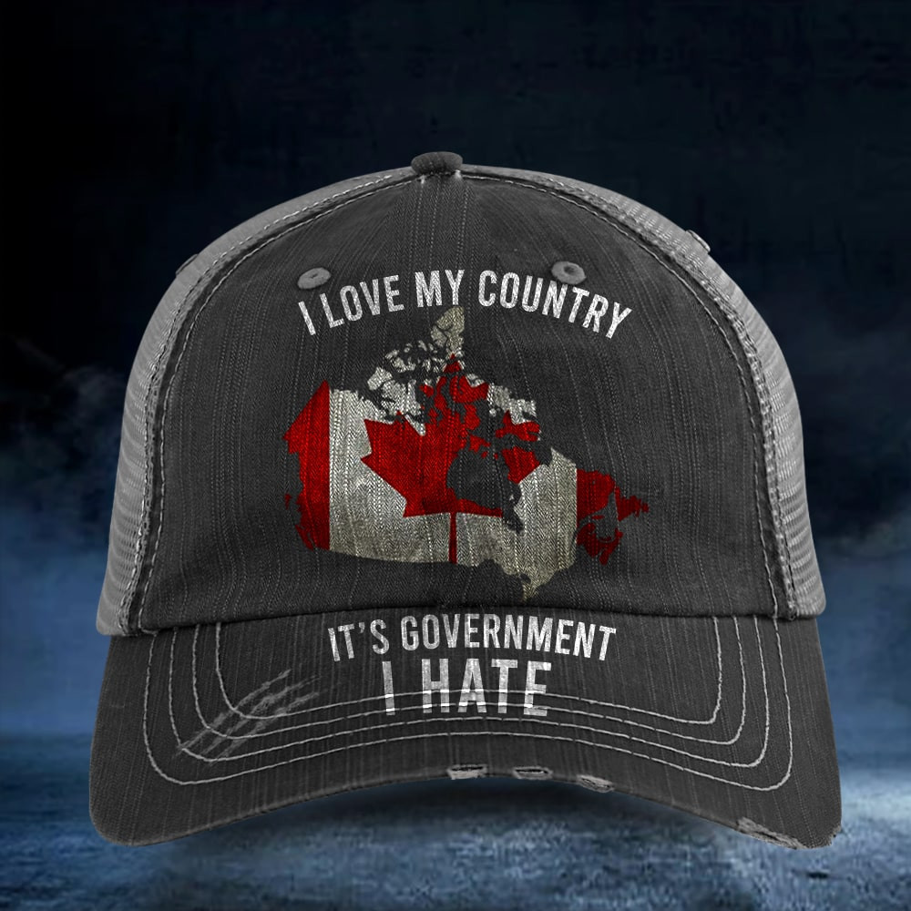 Canada I Love My Country Hat Canadian Patriotic Merchandise