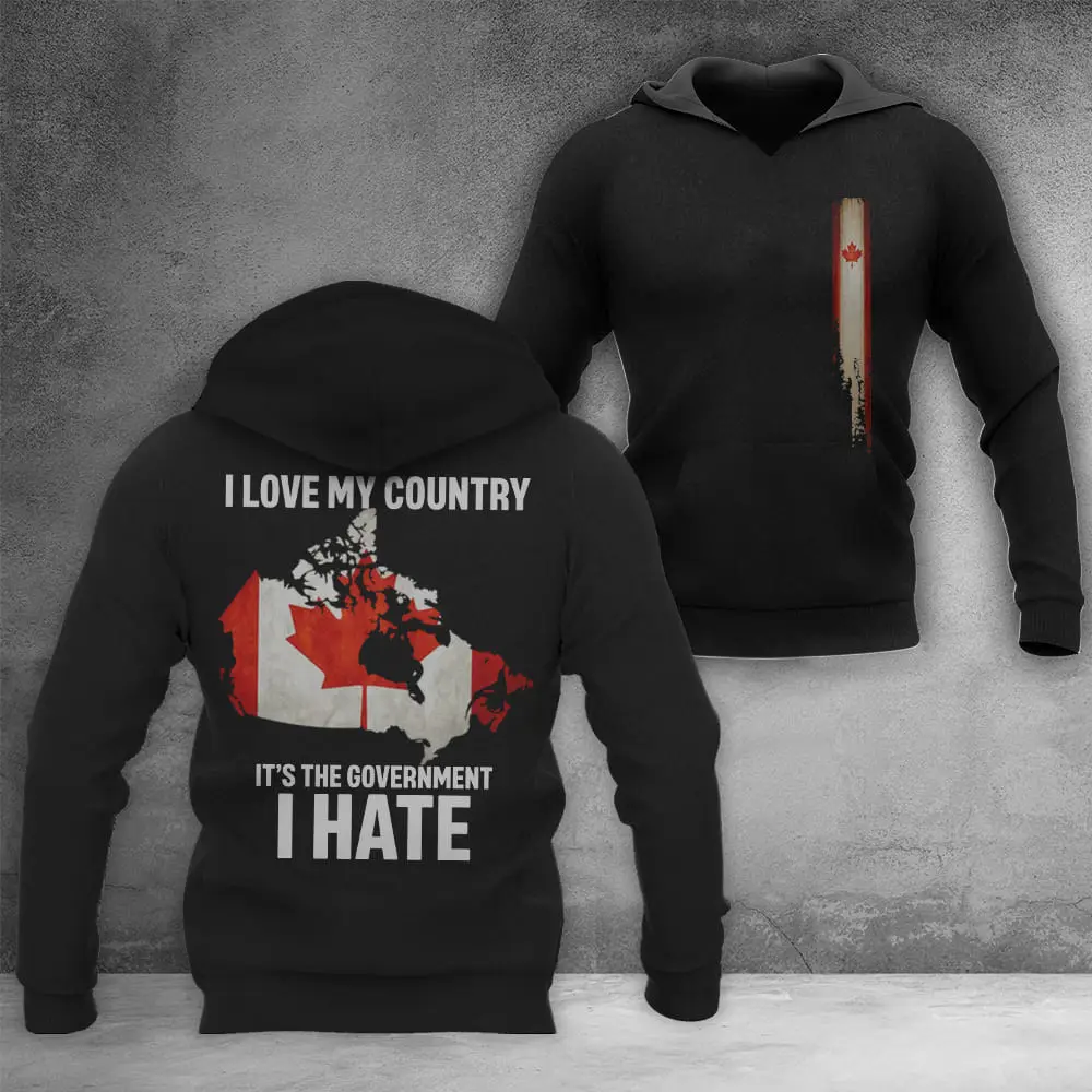 Canada I Love My Country Hoodie Canadian Patriotic Merchandise