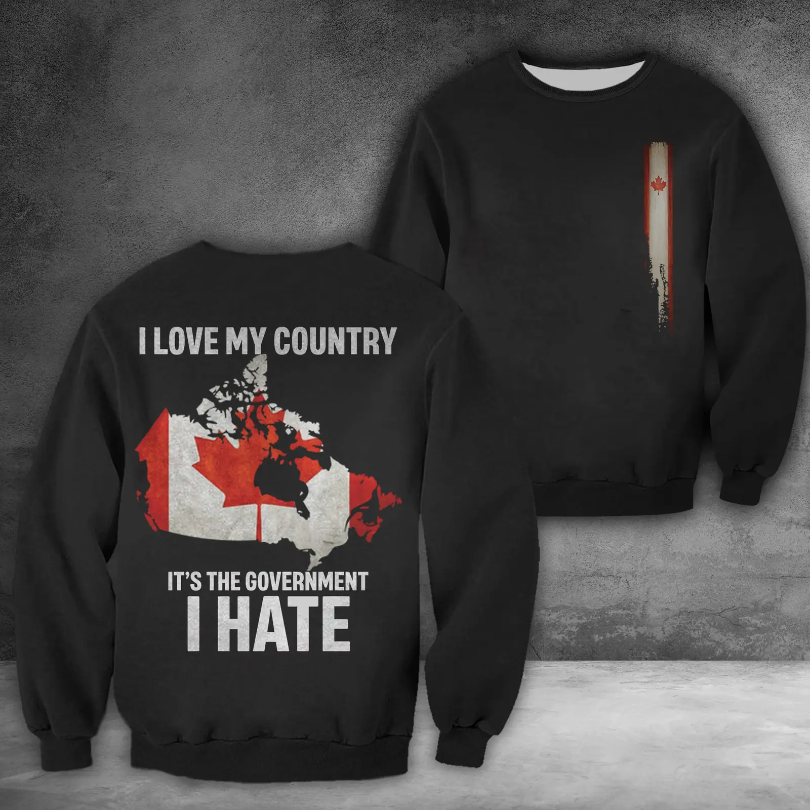 Canada I Love My Country Sweatshirt Canadian Patriotic Merchandise Canada I Love My Country Sweatshirt Canadian Patriotic Merchandise - Image 1