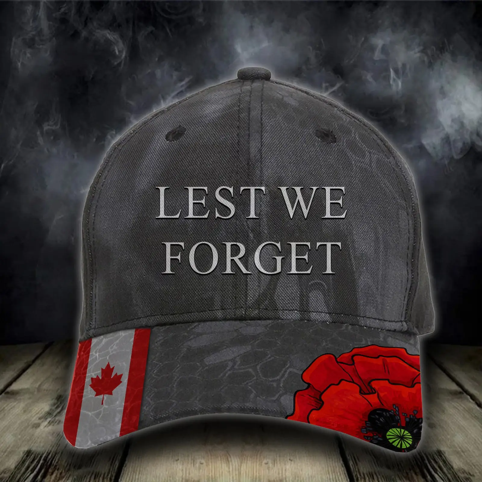 Canada Lest We Forget Hat Poppy Day Canadian Hat Memorial Gift Ideas -WearandDecor