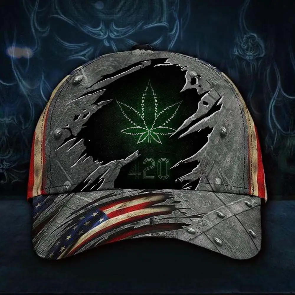 Cannabis Culture 420 3D Hat Marijuana American Flag Cap Dad Hat Gift For Men Father's Day Gift -WearandDecor Cannabis Culture 420 3D Hat Marijuana American Flag Cap Dad Hat Gift For Men Father's Day Gift -WearandDecor - Image 1
