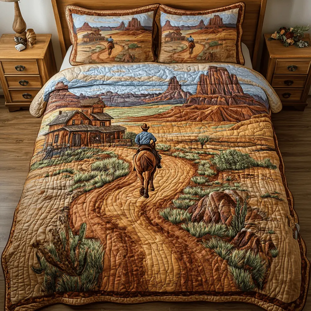 Canyon Sunset Quilted Bedding Set Perfect Bedding Gift Set for Family and Friends