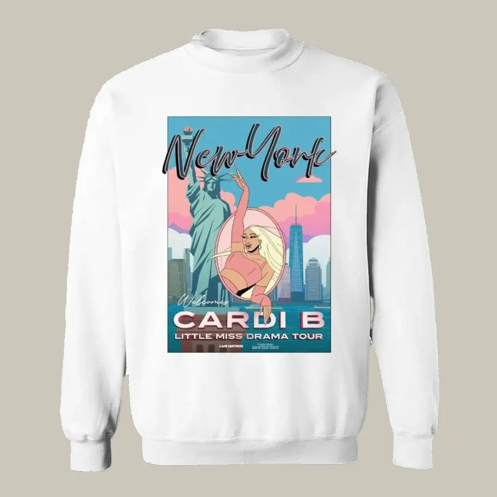 Cardi B Little Miss Drama Tour 2026 Venue Poster Sweatshirt Cardi B Fan Merch Music Lover Gift