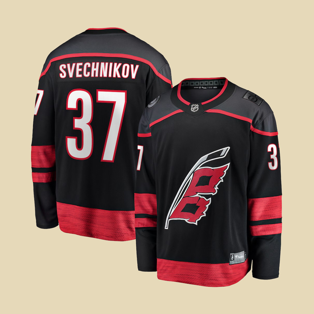 Carolina Hurricanes Andrei Svechnikov Jersey Number 37 NHL Merch Fathers Day Gift