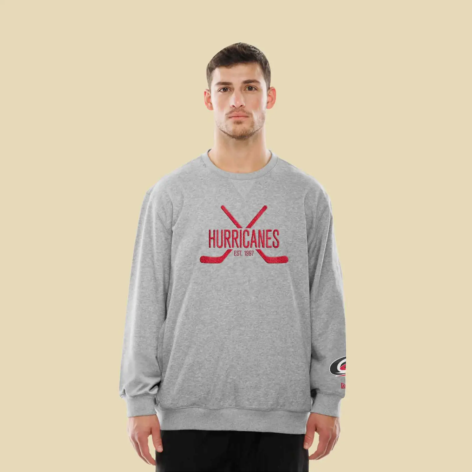 Carolina Hurricanes Cross Sticks Sweatshirt NHL Game Merch Hurricanes Team Gift