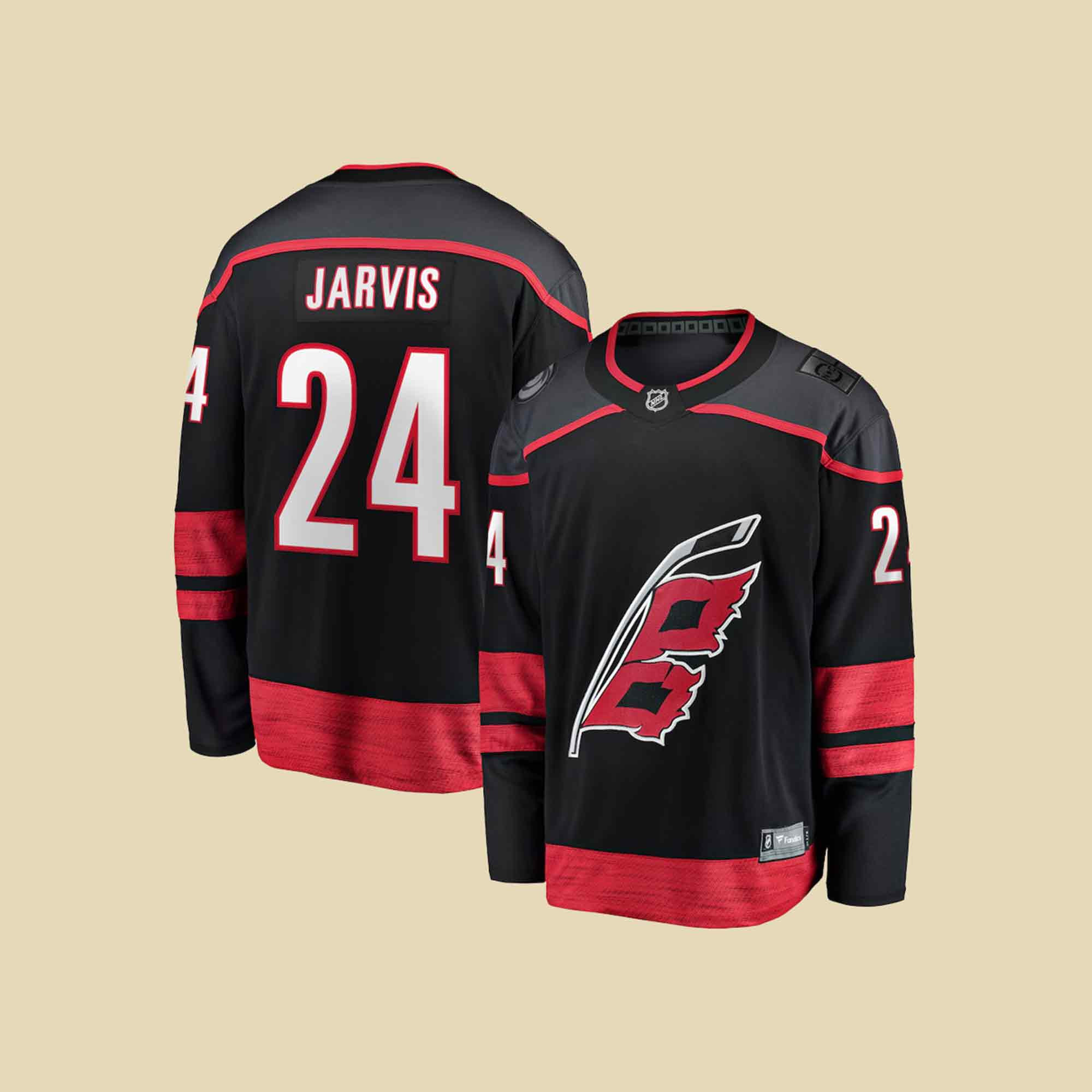 Carolina Hurricanes Seth Jarvis Jersey Number 24 NHL Clothing Gift for Hurricanes Fans