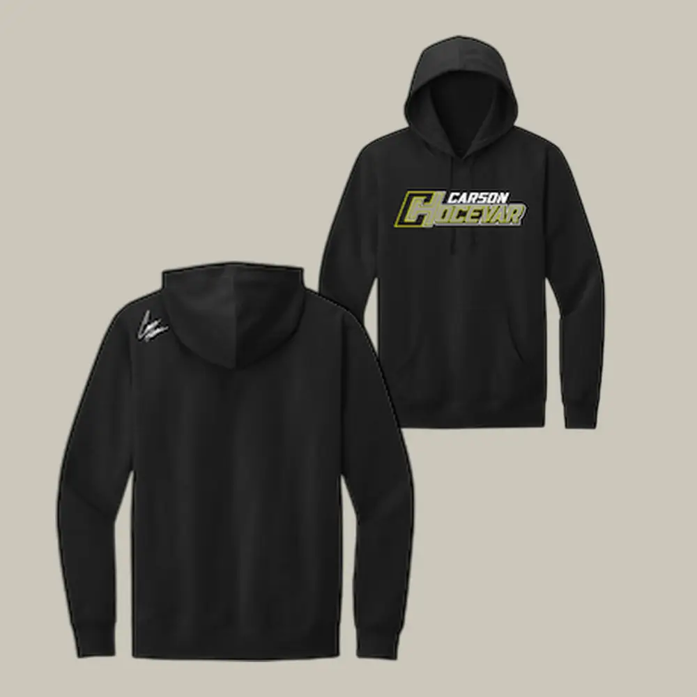 Carson Hocevar Logo Hoodie Car Racing Driver Carson Hocevar Hooded Sweatshirt Best Fan Gift