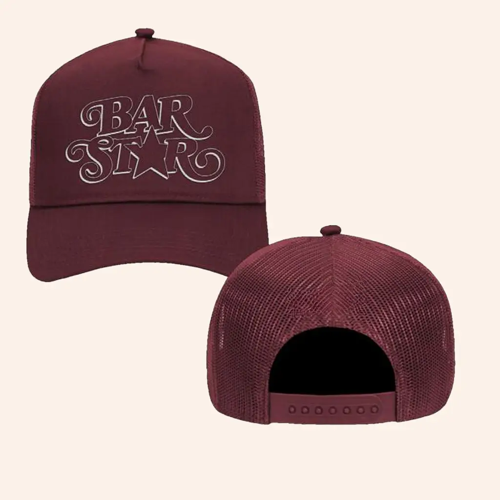 Carter Faith Merch Embroidered Bar Star Trucker Hat Gifts For Fans -WearandDecor