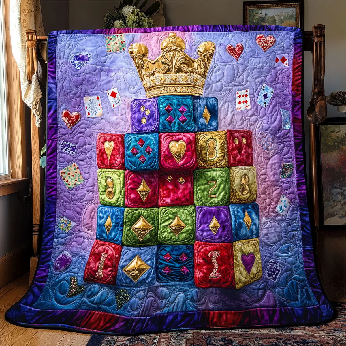 Casino Dice Quilt Blankets Throws And Blankets Special Mother's Day Gifts For Mom