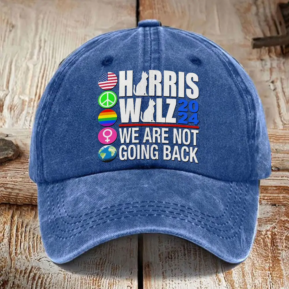 Cat Harris Walz 2024 We Are Not Going Back Hat Support Kamala Harris For President