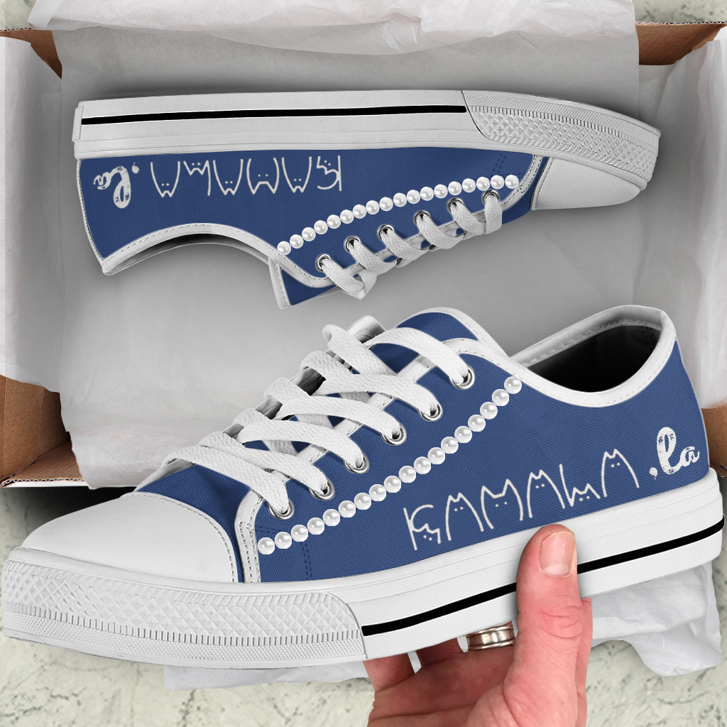 Cat ,La Kamala Harris 2024 Sneakers Chucks And Pearls Comma La Harris Shoes For Women