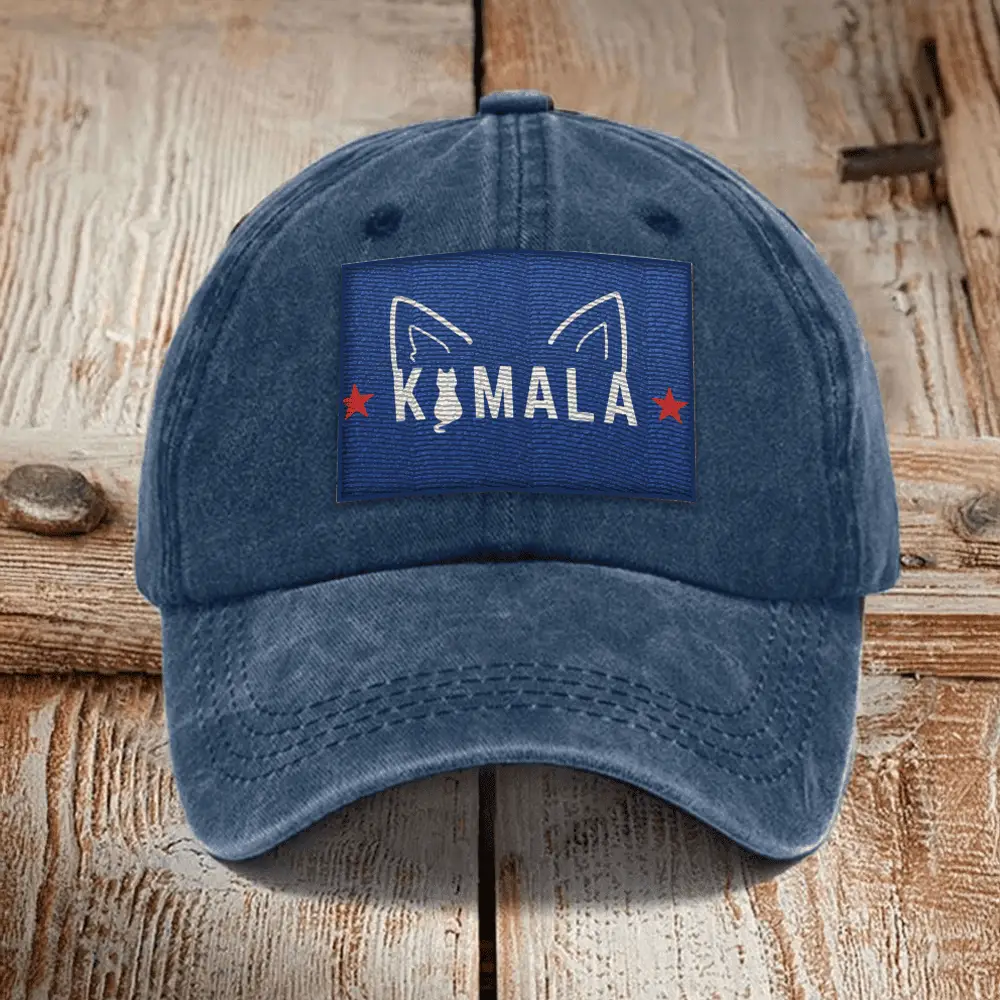 Cat Ladies For Kamala Harris Embroidered Hat Harris For President 2024 Patriotic Cap Cat Ladies For Kamala Harris Embroidered Hat Harris For President 2024 Patriotic Cap - Image 1