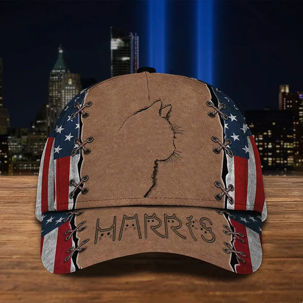 Cat Lady Childless Cat Ladies For Harris 2024 Hat Harris Campaign Hat American Flag Cap Cat Lady Childless Cat Ladies For Harris 2024 Hat Harris Campaign Hat American Flag Cap - Image 1