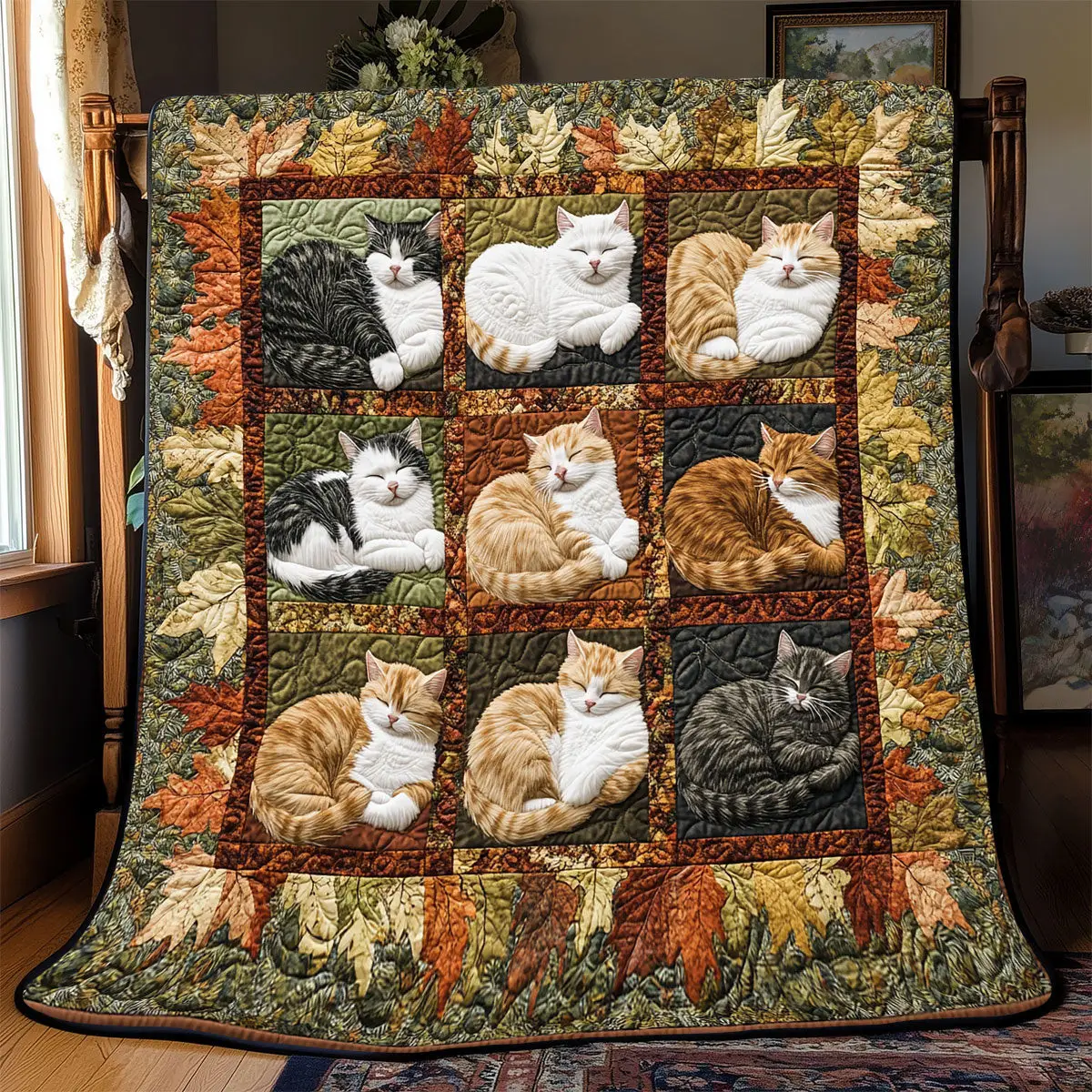 Cat Sleeping Quilt Blankets Best Throw Blanket Awesome Mother's Day Gifts 2025