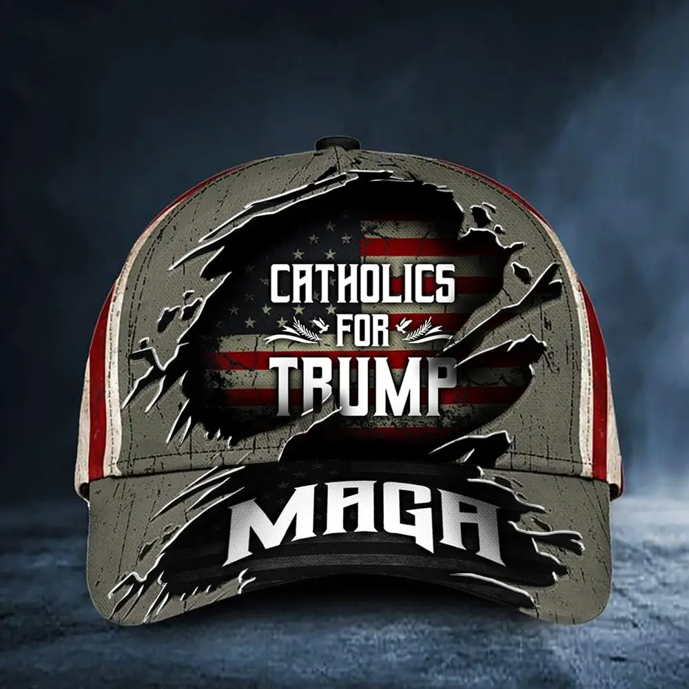 Catholics For Trump 2024 Hat MAGA Hat Pro Trump Merch Gifts For Catholics