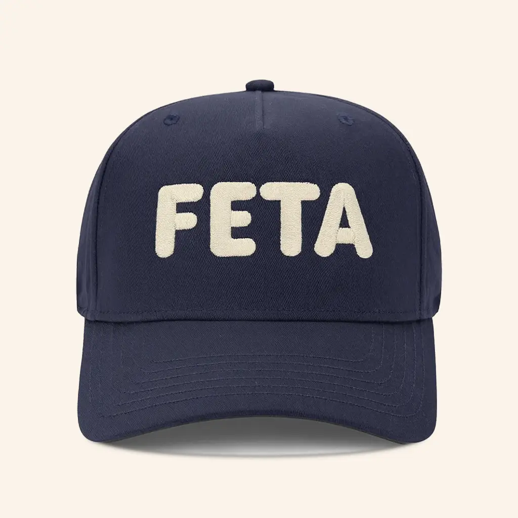 Cava Merch I Love Feta Embroidered Hat Christmas Gifts For Boyfriend - WearandDecor Cava Merch I Love Feta Embroidered Hat Christmas Gifts For Boyfriend - WearandDecor - Image 1