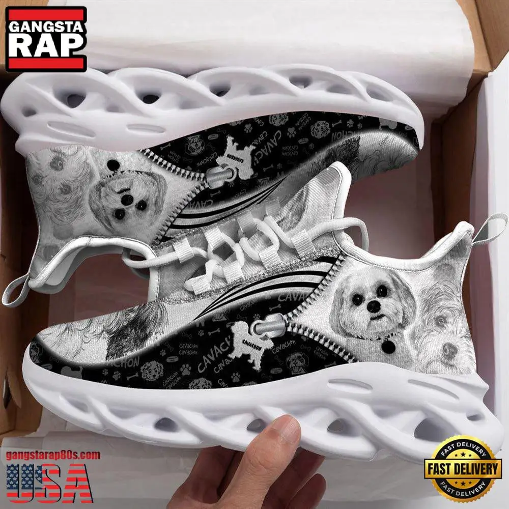 Cavachon Sketch Dogs Lover Air Max Shoes Air Cushion Sneakers, Running Sneakers Cavachon Sketch Dogs Lover Air Max Shoes Air Cushion Sneakers, Running Sneakers - Image 1