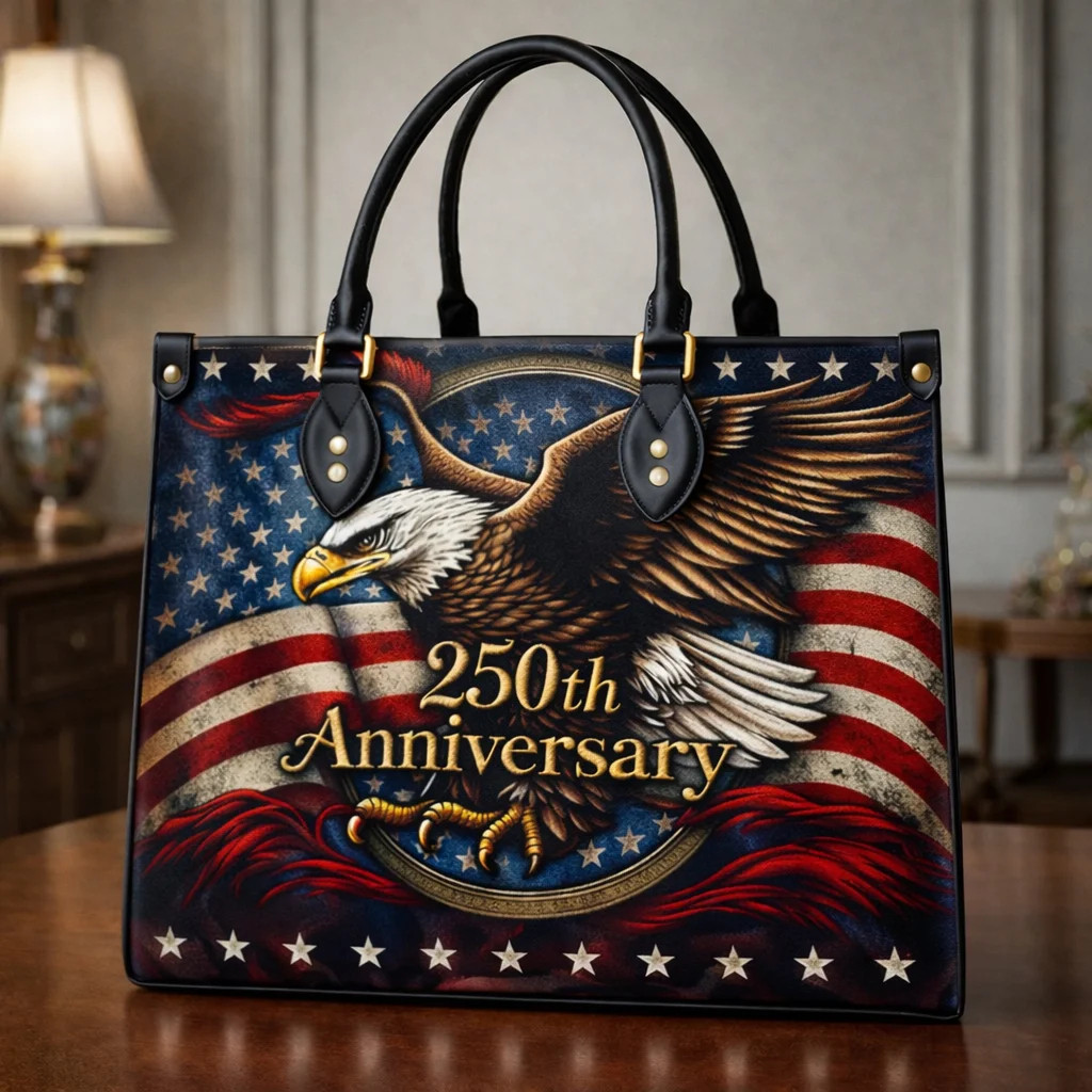 Celebrate America’s 250th Anniversary Leather Bag Independence 1776 2026 Bag Gift For Sister