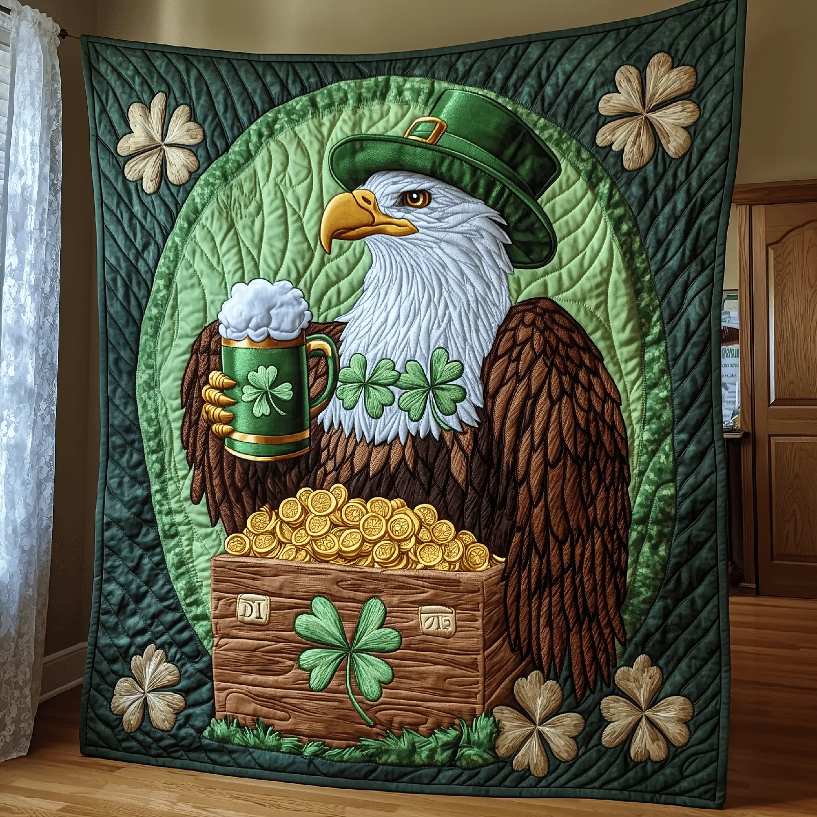 Celebrate St Patrick Day Quilted Blanket Best Throws For Sofas Best Gifts For Wife Ireland