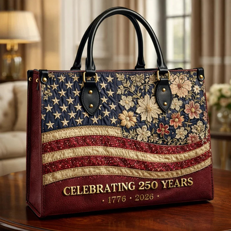 Celebrating 250 Years 1776 2026 Leather Bag 4Th Of July Bag Gift For Daughter