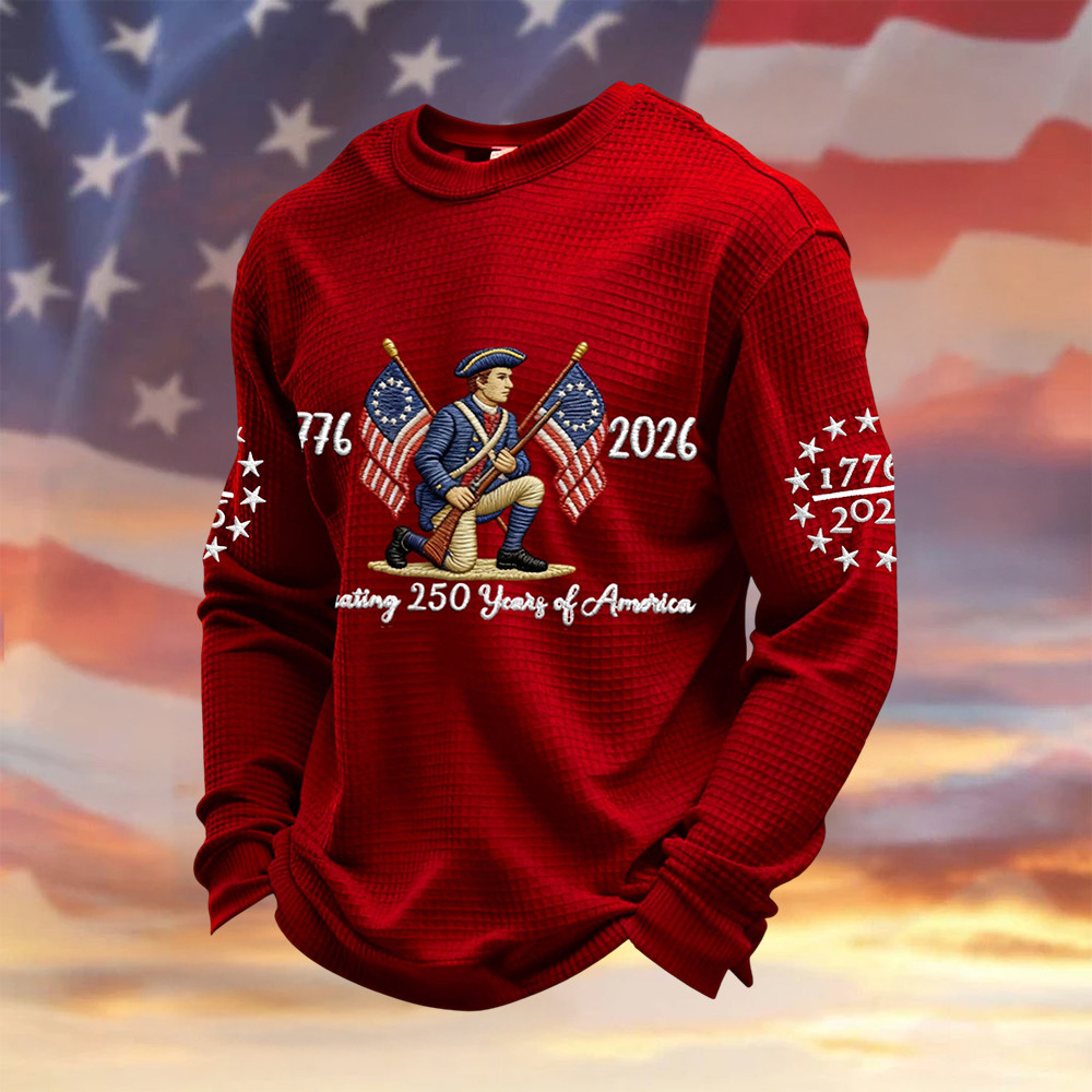 Celebrating 250 Years Of America 1776 2026 Long Sleeve Shirt July Fourth Outfit Ideas Patriotic Gift