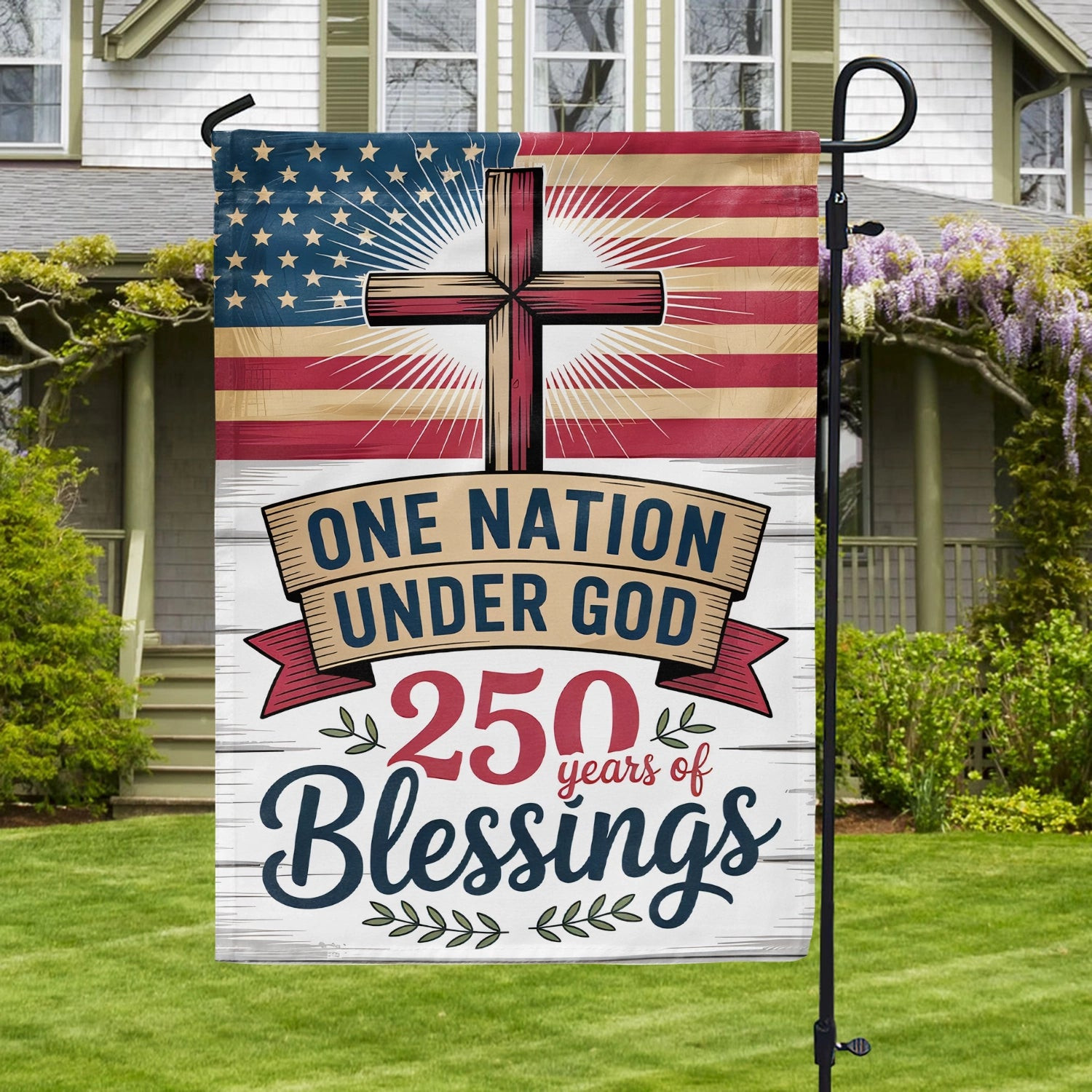 Celebrating 250 Years Of America Flag Faith Over America Decorations Gifts For Patriotic