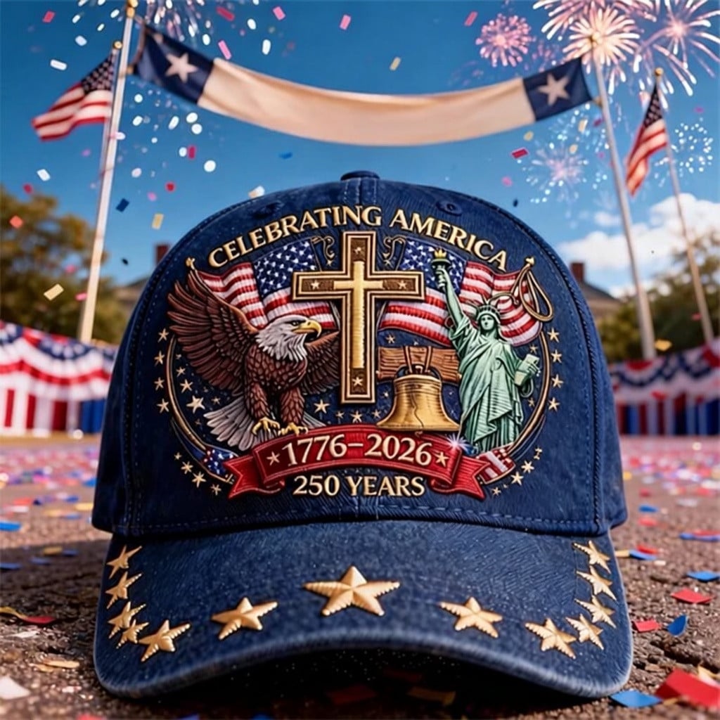 Celebrating America 250 Years Baseball Cap USA 250 Years Of Freedom Hat Gift Ideas Celebrating America 250 Years Baseball Cap USA 250 Years Of Freedom Hat Gift Ideas - Image 1