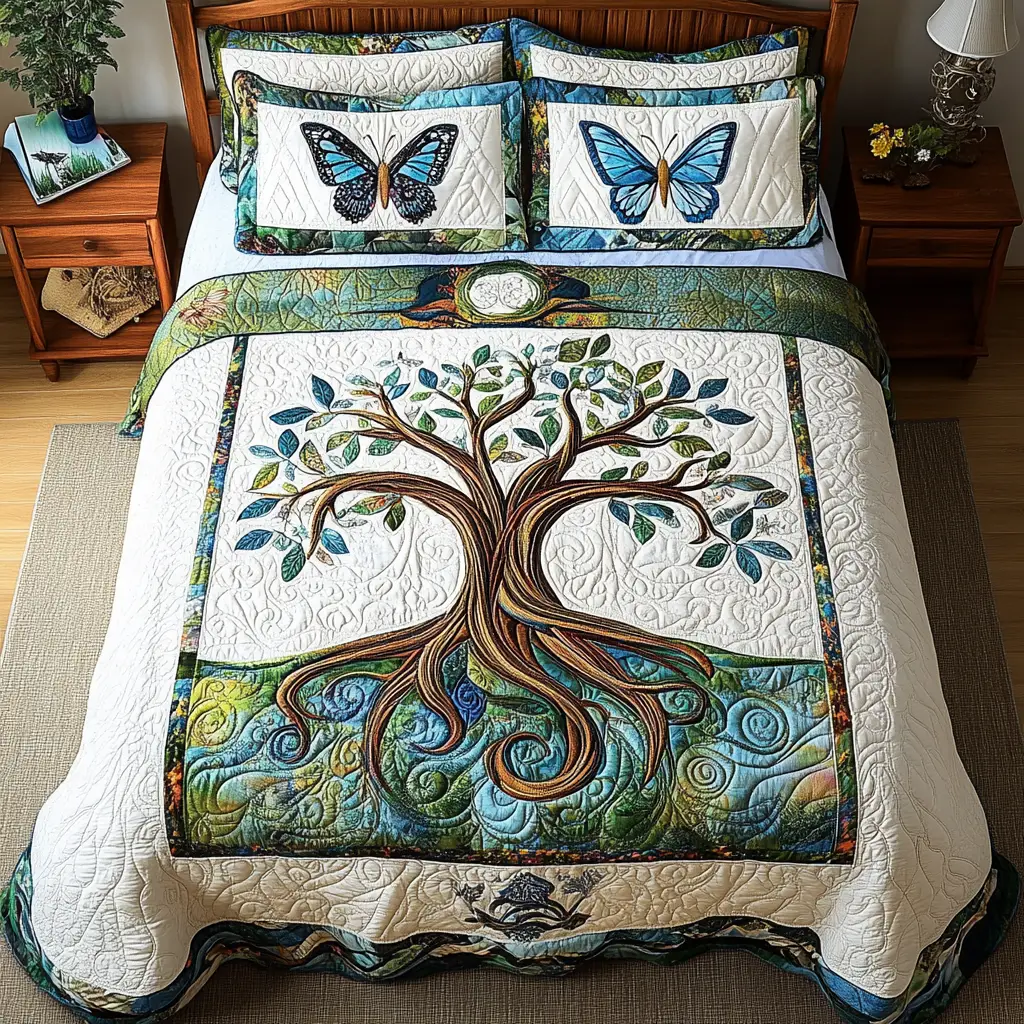 Celestial Canopy Quilted Bedding Set Premium Comforter Set for Restful Nights